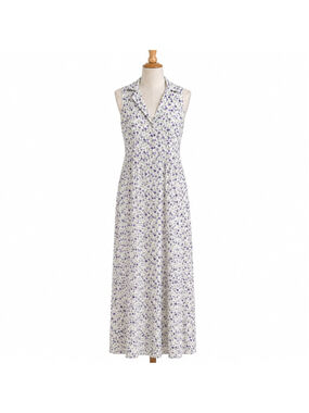 Vintage 90s CDC Prairie Collared Floral Maxi Dress Size 10 Cottagecore Garden